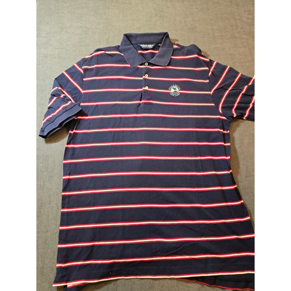 Polo Ralph Lauren Shirt Mens XL Pebble Beach Golf Course Stripe Tour Pro